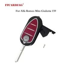 Сменный Чехол без ключа с 3 кнопками, откидная оболочка ключа дистанционного управления для Alfa Romeo Mito Giulietta 159 GTA автомобильные аксессуары