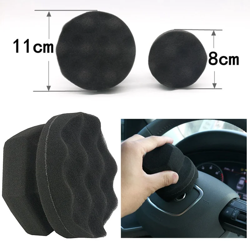 

6 Pieces Tire Cleaner Sponge Tire Dressing Applicator Washable Tire Shine Applicator Dressing Pad Detailing Foam Sponge Reusable