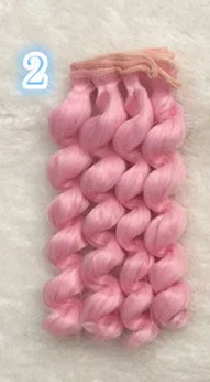 2 JIMITU, 15 см, разноцветные куклы, парик, волосы для BJD SD 1/3, 1/4, куклы, прямые парики, волосы с высокой температурой, волнистые волосы - Цвет: 2