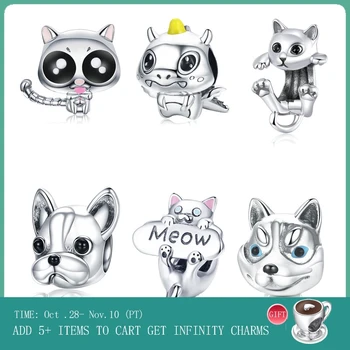 

CODEDOG 100% Real 925 Sterling Silver Bambi And Puppy Fit Original 3mm Bracelet&Bangle Making Fashion DIY Jewelry For Women