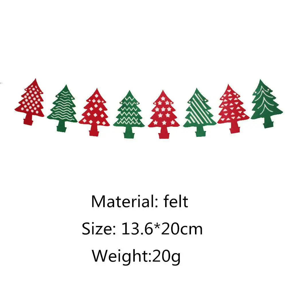 TPFOCUS Merry Christmas String флаг Снежинка Олень ленты Рождественская елка подвесные гирлянды баннер, домашнее украшение - Цвет: 7