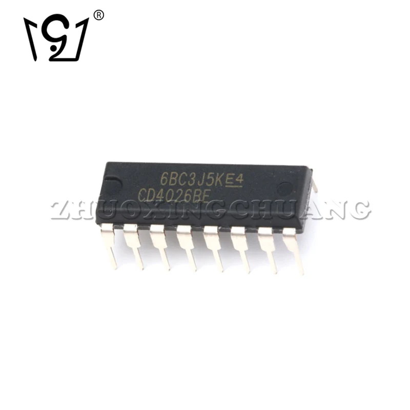 20 шт. CD4026BE DIP-16 десятичный счетчик логического чипа/делитель частоты | Бытовая
