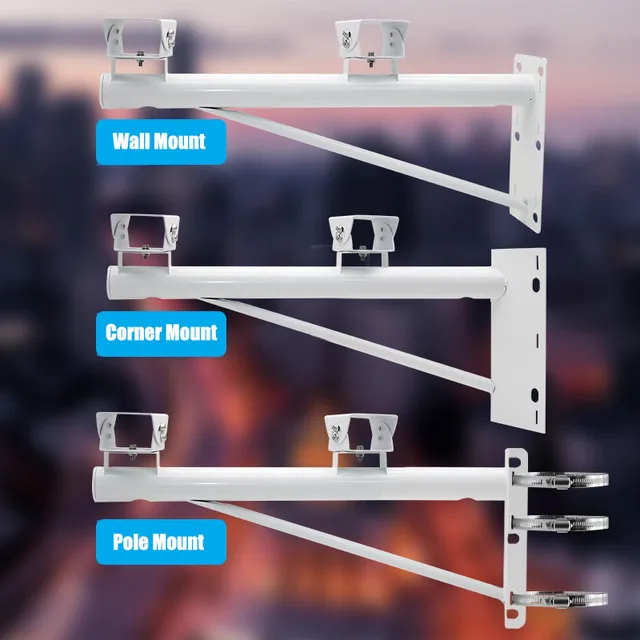 Soporte Para Cámara De Vigilancia Exterior – Acero Inoxidable, Con Abrazaderas, Para Poste O Pared