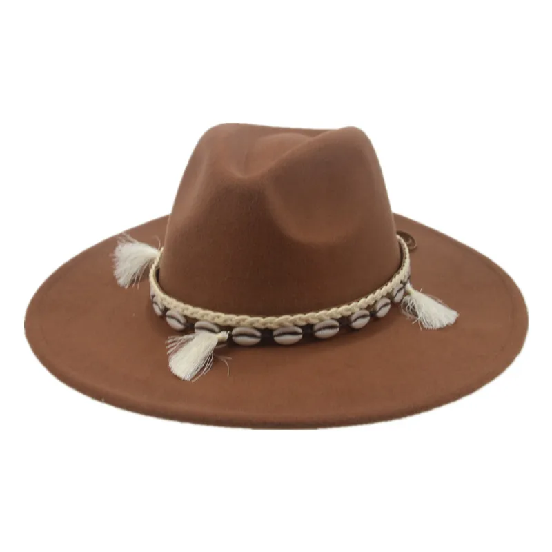fedora hats women winter big brim 9.5cm 