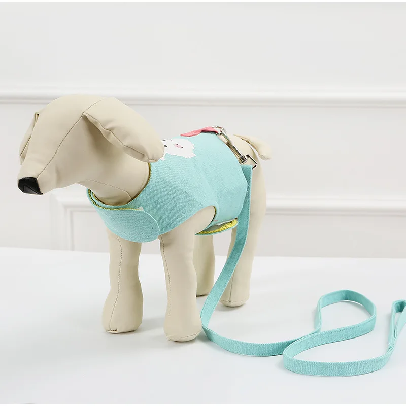 Cat Dog Adjustable Harness Vest Dog Mesh Harness Pets Walking Lead Leash Puppy Cat Vest Harness Collar Small Medium Supplies