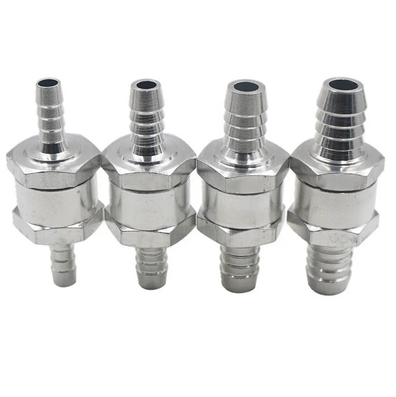 1pc Car Fuel one-way Check Valve 6/8/10/12mm Aluminium Gasoline Diesel Fuel Pump One-Way Check Valve Non-Return For Car Boat check valve