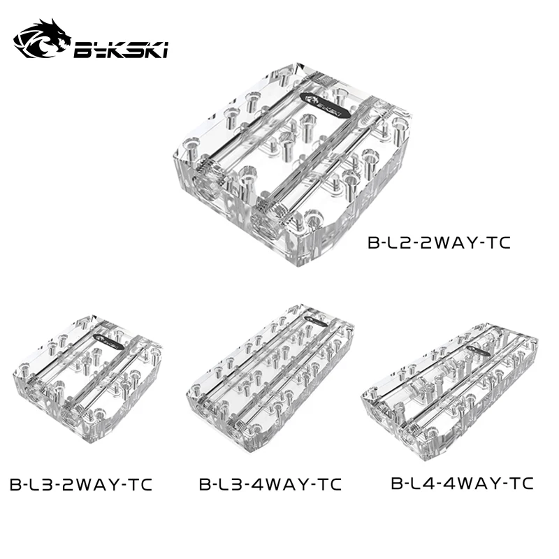 Bykski Multi Graphics Card Bridge Module Waterway Acrylic Connection For 2/4 GPU Water Block with Active Backplate B-L3-2WAY-TC |