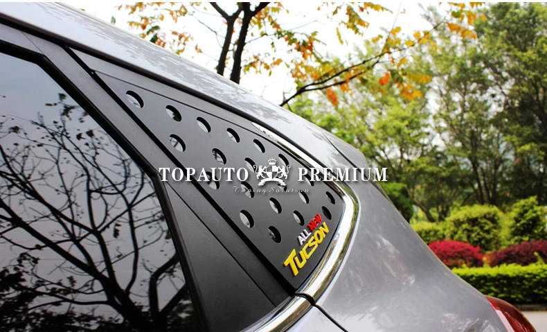 Для hyundai TUCSON- специальные модифицированные декоративные оконные принадлежности сетка треугольник 3D наклейки для автомобиля