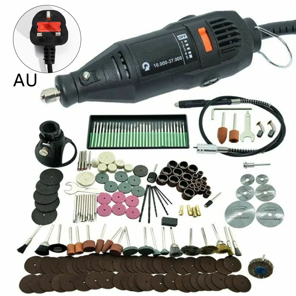 

200PCS Variable Rotary Speed Tool Power 220V Electric Kit Corded 180W Mini Drill