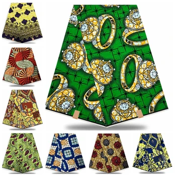 

2020 original wax high quality african print fabric tissue african 100% cotton 6 yards of wax fabric