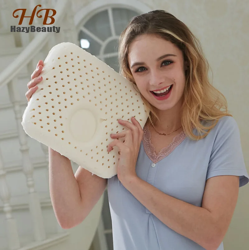 Child 30x25cm Natural Latex Pillow Sleeping Bedding Cervical Massage