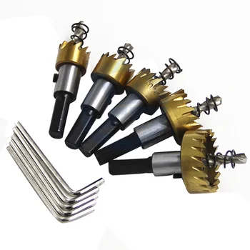 

Titanium-plated HSS High-speed Steel M2 Aluminum Hole Opener Metal Sheet Manual Reamer Drill Bit 16-30mm 5pcs/set