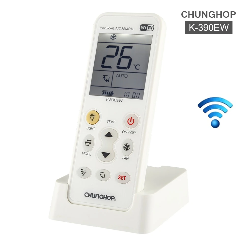 Air Conditioner Remote Control K-390EW Ultra Remotely APP Phone control WiFi Universal For Any air conditioner With base