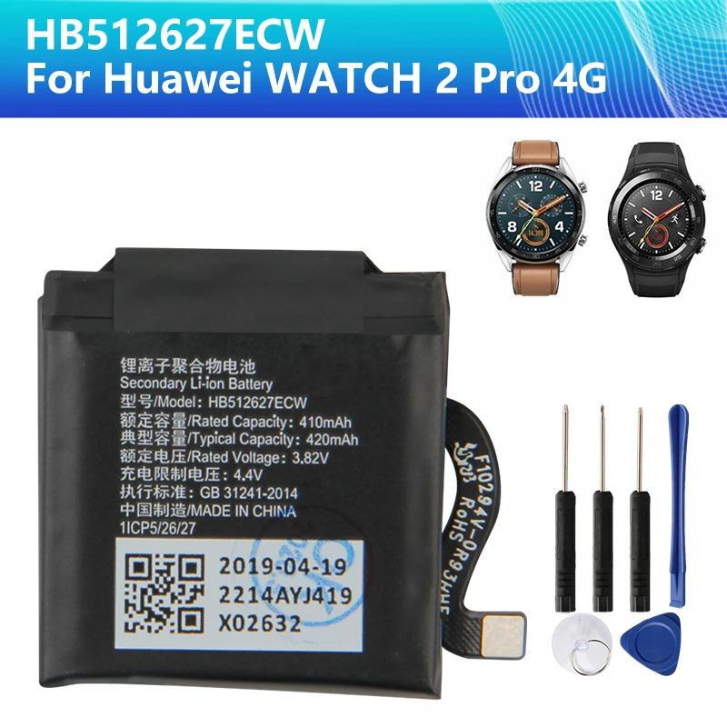 HB512627ECW Battery for Huawei WATCH 2 Pro 4G EO DLXXU Porsche Design WATCH  GT FTN B19 420mAh Original Battery + Tool|Mobile Phone Batteries| -  AliExpress