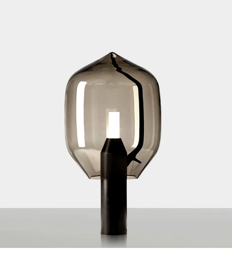 Современный Креативный мраморный Настольный светильник для гостиной, художественная прикроватная стеклянная настольная лампа для спальни
