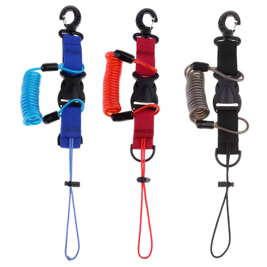 Scuba Diving Dive Lanyard Clip Snorkeling Webbing Strap with Quick Release Buckle for Camera Holding
