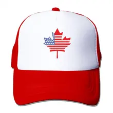Унисекс сетчатые шляпы канадский американский флаг регулируемая бейсболка охотничья Кепка