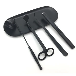 5 шт./компл. Dipper Snuffer Подарочный современный восковый триммер для фитилей принадлежности для ухода за волосами Домашний набор из нержавеющей стали набор инструментов для свечи рустостойкий поднос - изображение