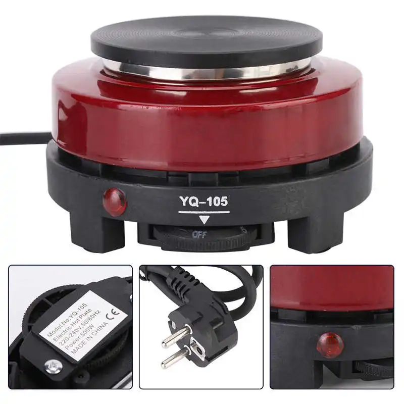 Mini Electric Stove Hot Plate Multifunction Induction Cooker Kitchen Cooking Plate Water Coffee Tea Heater EU Plug 220V 500W 4