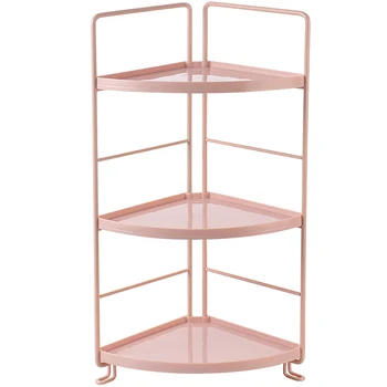

Girls' heart desktop corner storage rack multi-layer cosmetic organizer simple iron layered sundries shelf