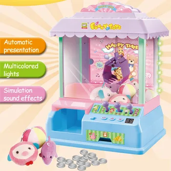 

Mini Arcade Game Vending Machine Music Candy Grabber Coin Operated Claw Machine Automatic Toy Without Dolls Kids Children Gifts