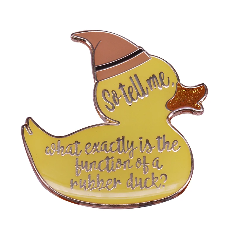 

Tell me, what exactly is the function of a rubber duck enamel pin bath partner cute nostalgic childhood jewelry