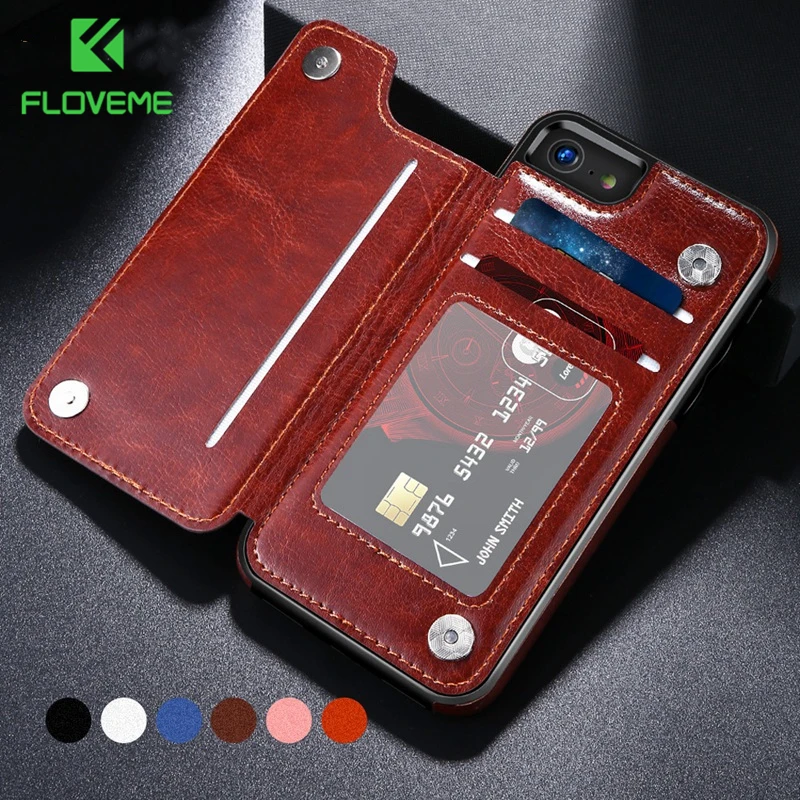 FLOVEME Phone Case Wallet Card Holder For Samsung Galaxy NOTE 10 9 8 Plus NOTE10 Plus Leather Cover Glaxy S8 S9 S10 Plus Capa