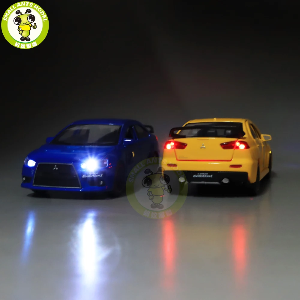 Ceny 1 32 JACKIEKIM Mitsubishi Lancer EVO X 10 BBS RHD odlewane modele zabawkowych samochodów dla dzieci chłopiec dziewczyna prezenty