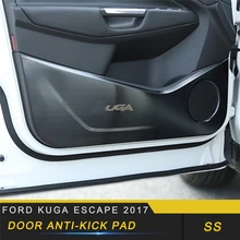 Для Ford Kuga ESCAPE по уходу за автомобилем двери протектор заднего бампера крышка Авто Anti-kick накладка декоративная рамка аксессуары для интерьера