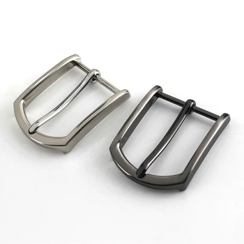 

1pcs 35mm Men Women Belt Buckle Metal Plating End Bar Single Pin Belt Buckle Leather Craft Strap Belt Gun Black
