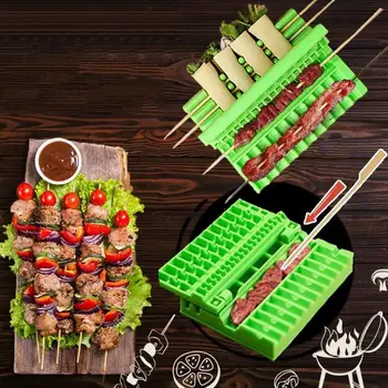 

Barbecue Meat Skewer Device Machine BBQ Meat String Device Quick Portable Meat