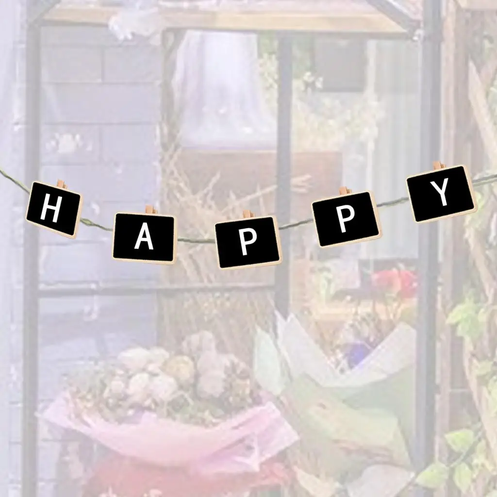 Mini Blackboard Clips - 10-Set Chalkboard Tag Signs, Wooden Message Board for Memo, Note Taking, Food Label, Party