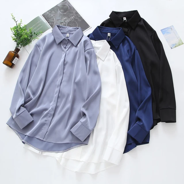 Solid color shirts & blouses