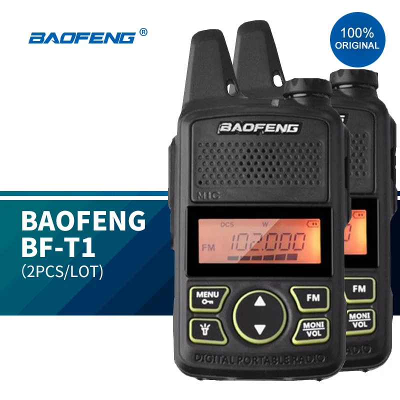 2020 baofeng t1 рация мини 2 шт. BAOFENG BF-T1 mini детская радиостанция UHF Toki HF приемопередатчик |