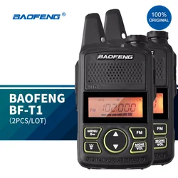 Baofeng – mini walkie talkie t1 pour enfants, Station de Radio UHF, émetteur récepteur HF, 2 pièces, 2020, BF T1 