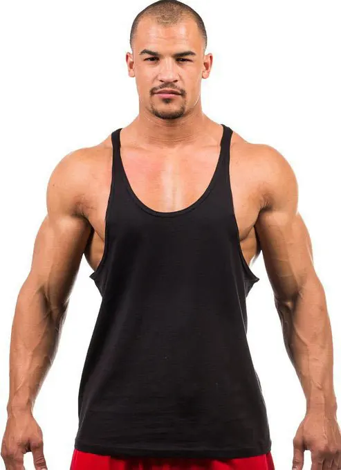 

Men's Sports Vest Basic Fitness Bodybuilding Training Vest Cotton GYM Clothes