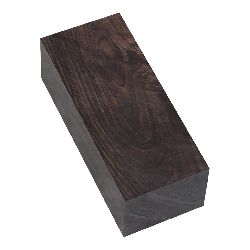 120x40x50mm Wood Brown Ebony Lumber Blank Extra Large Carving Blocks - DIY Material for Music Instruments Guitar Parts