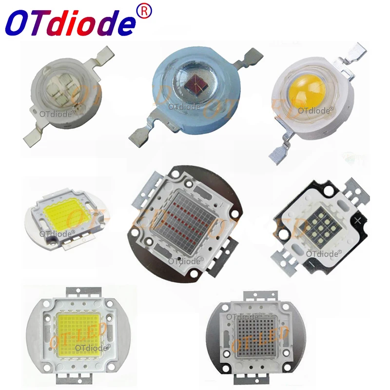 

LED Bulb 1W 3W 5W 10W 20W 30W 50W 100W High Power Lamp Chip COB Warm Cool White Red Green Blue 1 3 5 10 20 50 100 W Watt Lights