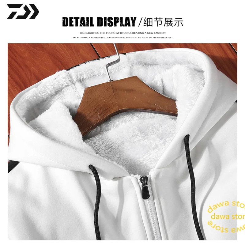 Daiwa рыболовный костюм унисекс теплая в Одежда для рыбной ловли ветрозащитный Термальность футболка с изображением рыбки осень-зима Рыбалка Велоспорт Пеший Туризм одежда
