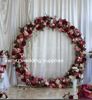 

60cm diamter )iron Flower Stand Pillars Golden Color Tube Wedding Party Wholesale senyu0631