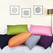 1 Pcs Full Cotton Pillowcase Plain Twill Long Pillow Covers Home Hotel Bedding Zip Closure Body Pillow Case Decor Multiple Size