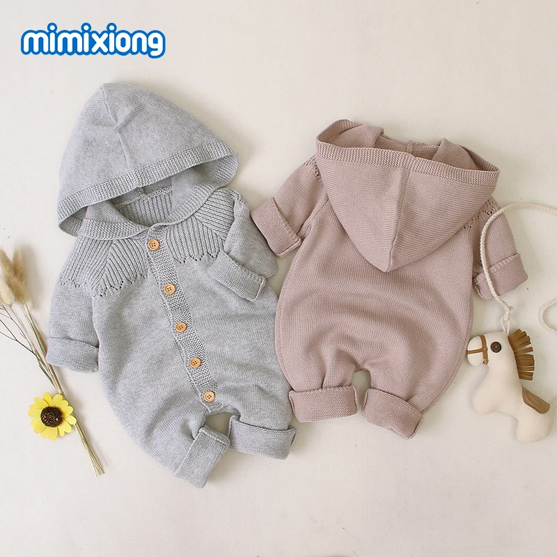 

Baby Rompers Knitted Autumn Infant Boys Girls Jumpsuits Outfits One Pieces Newborn Bebes Overall Long Sleeve 0-18Month Clothes