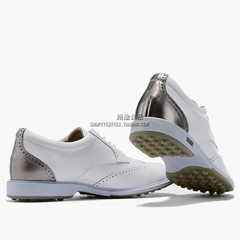 

Women Golf Shoes British Golf Boat Shoes for Women Businessman Leather Shoes Studs Anti Slip Sport Walking Sneakers Girls Golf