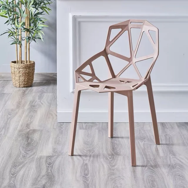 Living Room Furniture Home Chair Light Luxury Plastic Backrest Stool Desk Makeup Leisure Nordic Net Red Dining Modern Minimalist as picture