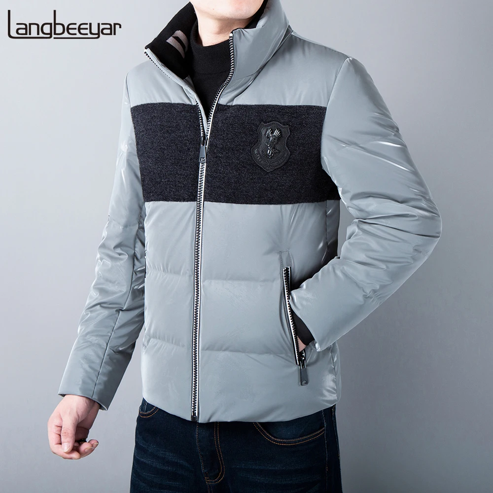 

2020 High Quality New Brand Casual Fashion Warm Parka Mens Down Winter Jacket Puffer Windbreaker Bubble Coats Mens Clothing