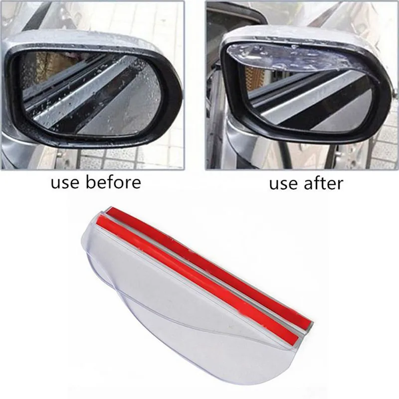 2pcs Universal Flexible PVC Rearview Mirror Rain Shade Rainproof Blades car Accessories Car Back Mirror Eyebrow Rain Cover