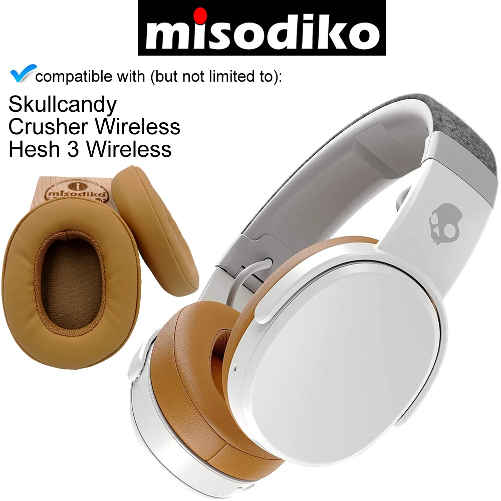 Misodiko Сменные подушки амбушюры-для Skullcandy дробилка беспроводная, Hesh 3 беспроводные наушники, ремонт накладки для наушников крышка