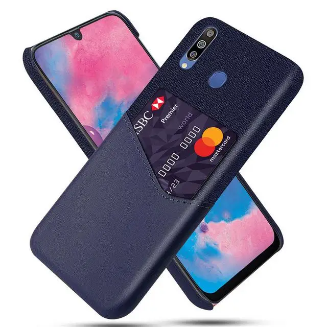 Business Case For Samsung Galaxy M30 M20 M10 A70 A50 A40 A30 Card Slots PU Leather Case For Samsung A10 A20 A30 M10 M20 M30 Capa - Color: Blue