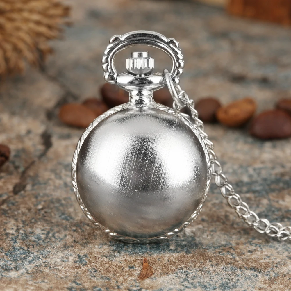 Class Black Ball Pocket Watch Women Classic Clock Necklace Chain Alloy Men Quartz Pendant Watch Kids 3