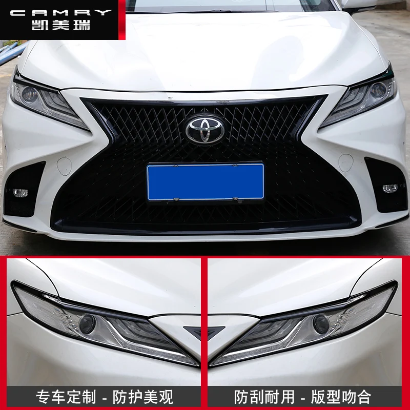 BeingWins автомобильный Стайлинг для Toyota Camry- ABS хромированные, для передних фар световая Коробка Чехол наклейки